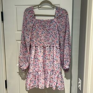 Long sleeve mini dress